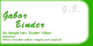 gabor binder business card