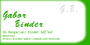 gabor binder business card